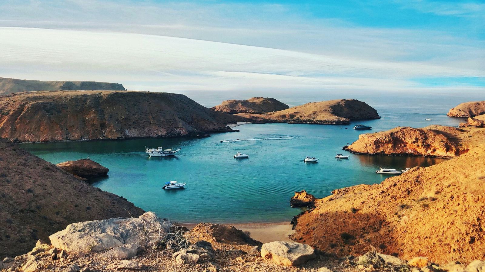 Bandar Al Khayran coastline near Muscat, Oman